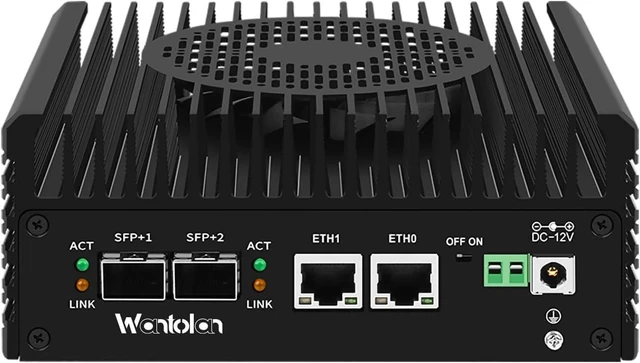 Main image of R1 Optical Firewall Mini PC,Alder Lake N100/i3-N305,Dual 10G Optical Ports,Dual 2.5G RJ45 Ports,Four Network Ports,DDR5 RAM,M.2 NVMe SSD,Dual HDMI2.0 (CPU/N150, RAM16GB/SSD256GB)