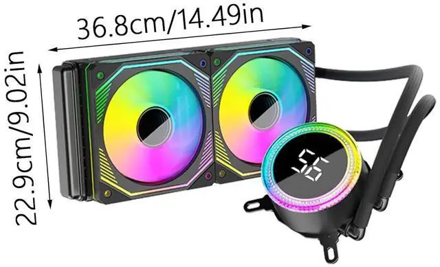 Alt view image 4 of 7 - 240 ARGB Liquid CPU Water Coolers with ARGB PWM Fan Computer Water Coolers CPU Cooling Fan for