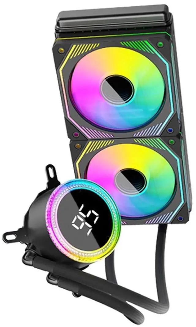 Alt view image 6 of 7 - 240 ARGB Liquid CPU Water Coolers with ARGB PWM Fan Computer Water Coolers CPU Cooling Fan for