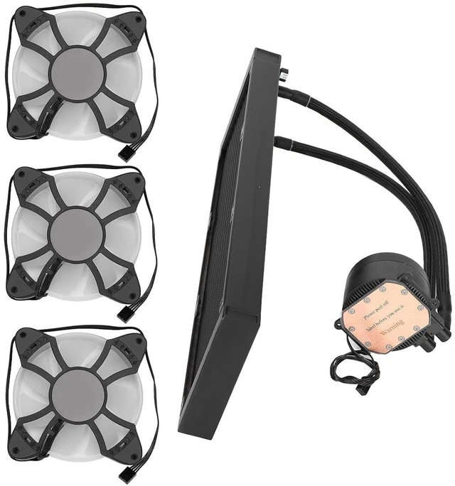 Alt view image 4 of 7 - RGB Liquid CPU Cooler Efficient ARGB Fans Low Noise Cooling Fan for IntelAMD Platform ABSBrass 360mm