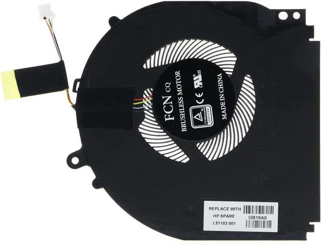 Alt view image 4 of 4 - CPU Cooling Fan for HP Pavilion X360 14-DH 14-DH1036TX 14M-DH 14M-DH0003DX L51102-001 L51100-001