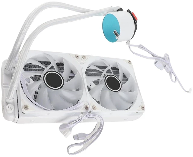 Alt view image 7 of 7 - Pomya Desktop CPU Cooling Fan, CPU Cooler High Performance 2400RPM Pump Speed ARGB Light Effect Prevents Leakage 12V for 1156 1200 1700 AM4 AM5 (White)