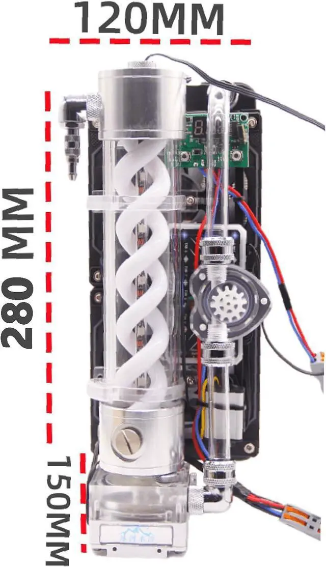 Alt view image 4 of 7 - Water Cooling Phone Cooler for Gaming, Water Cooling Head and Cooling Fan, Intelligent Temperature Control, Efficient Heat Dissipation Performance, Wide Compatibility