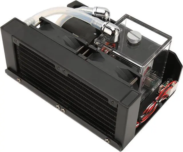 Main image of 12V Water Cooling Pump, Aluminium Alloy Shell, Dual Cooling Fans, Fast Waterflow, Easy Installation for Industry, 4000RPM Fan, 300ML Water Tank