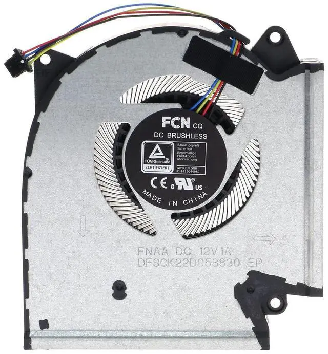 Alt view image 3 of 6 - CPU GPU Cooling Fan for Asus ROG Strix G533Q G513QR G713QR G733QS 12V 1A FNAA 13NR0540P02011 DFSCK22D058830 FNAB 13NR0540P01011 DFSCM227163927