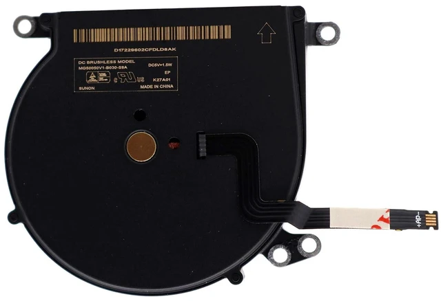 Alt view image 2 of 5 - Deal4GO CPU Cooling Fan Cooler for MacBook Air A1370 2010 2011 MC968 MC969 A1465 2012 2013 2014 2015 MD223 MD224 MD711 MD712 MG50050V1-B030-S9A 922-9973 923-00500