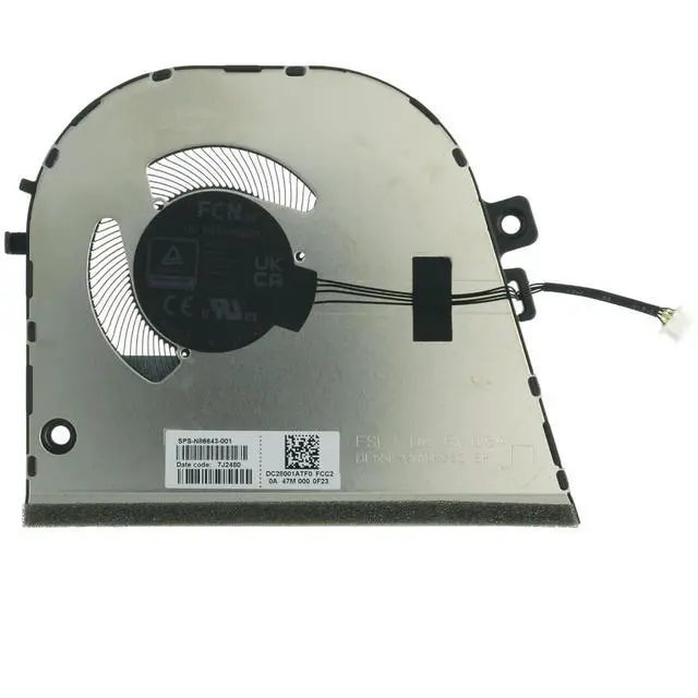 Main image of Replacement CPU Cooling Fan for HP Envy 16-AC 16-AD 16-AC0013DX 16-AC0023DX 16-AC0033DX TPN-C174 FSF2 DFS5L22H15B85C DC 5V N86643-001 N93771-001