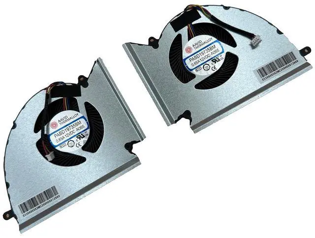 Alt view image 3 of 6 - Replacement New Laptop CPU + GPU Cooling Fan for MSI GE76 GP76 WE76 MS-17K3 MS-17K2 MS-17K1 Series PABD1A010SHL-N452 PABD1A010SHR-N451 DC12V 0.6A Fan