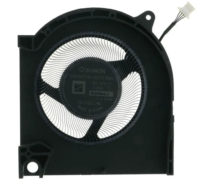 Alt view image 6 of 6 - CPU&GPU Cooling Fan Replacement for Dell G16 7630 7635 EG75071S1-C270-S9A EG75071S1-C260-S9A 5K230504LV 5K2305451X DC 12V