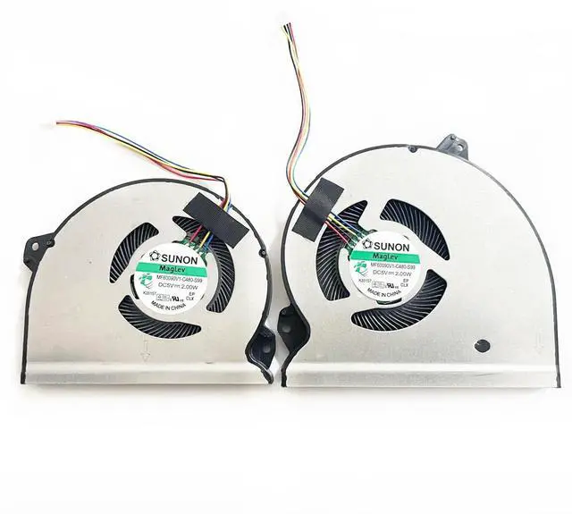Alt view image 2 of 6 - Replacement CPU+GPU Cooling Fan for ASUS ROG Strix GL702VMK GL702VML GL702VM GL702VS GL702VSK S7VM DC5V 13NB0DQ0AM0201 DFS2000054Q0T FJ9U 13NB0DQ0AM0301 DFS551205ML0T FJ9T