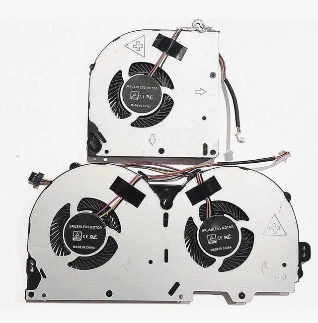 Alt view image 2 of 6 - CPU+GPU Cooling Fan Replacement for Clevo P950 P950HR P950ER | T97 T96E T800 Series BS5005HS-U3E BS500HS-U3D 6-31-P95E2-101 6-31-P9502-102 DC5V 0.50A 4-Wires
