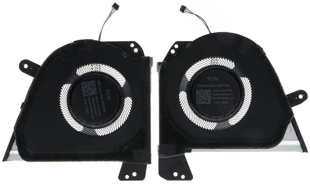 Alt view image 2 of 6 - Replacement CPU & GPU Cooling Fan for ASUS ROG Zephyrus M16 (2022) GU603Z GU603ZX FP9R 13NR08R0T02011 FP9Q 13NR08R0T03011