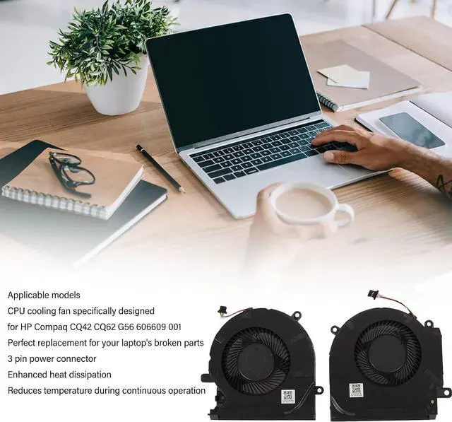 Alt view image 4 of 7 - Laptop Cooling Fan for OMEN 15 EK TPN Q236 Fans Cooler Radiator M04216 001 ND8CC02 19j22 19j23, CPU GPU Cooler for M04215 001 ND8CC03 19C23 Laptop (CPU GPU)