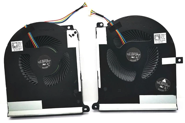 Main image of CPU + GPU Cooling Fans Suitable for Alienware Area 51m R1 RTX2070 RTX2080S Series Laptop Cooler Fan 12V 1.2A 5 PIN 4 Wires BSM1012MD-03 + BSM1012MD-02 P/N: 0TPV77 + 0TW5Y8 (2PCS)