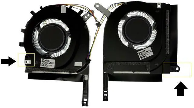 Alt view image 2 of 6 - CPU+GPU Cooling Fan for Asus 13NR0600T05011, 13NR0600T04011, 13NR0750T01011, DFS5K22B056738, DFS5K2211533718 / DQ5D577E009, DQ5D577E010, TUF Gaming F15 FX506HC, FX506HCB, FX506HE, FX506HEB, FX506HF