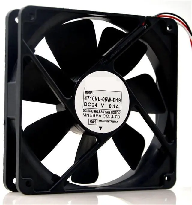 Alt view image 3 of 5 - for Flow Max 4710NL-05W-B19 24V 0.1A 1550RPM 12cm 12025 120x120x25mm Double Ball Bearing Cooling Fan