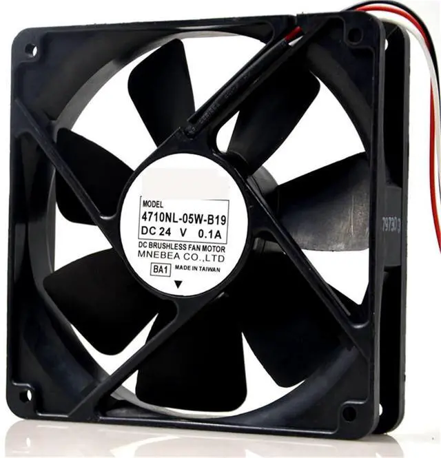 Alt view image 2 of 5 - for Flow Max 4710NL-05W-B19 24V 0.1A 1550RPM 12cm 12025 120x120x25mm Double Ball Bearing Cooling Fan