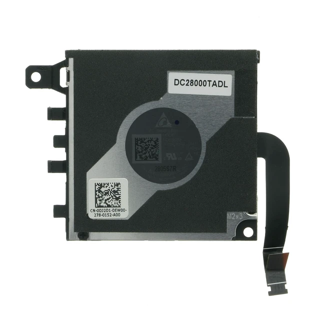 Alt view image 3 of 6 - New CPU + GPU Cooling Fan Replacement for Dell Latitude 7320 Detachable | Compatible with 0DJ2D1 0PGV79 ND55C89-20F11 ND55C88-20F10 DC28000TADL DC28000T9DL | DC5V 0.5A 4-Pin