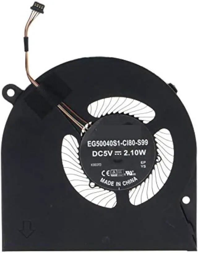Alt view image 5 of 6 - CPU GPU Cooling Fan for Razer for Blade for Stealth RZ09-0281 RZ09-02812 RZ09-02812E71 13" EG50040S1-C180-S99 EG50040S1-C170-S99