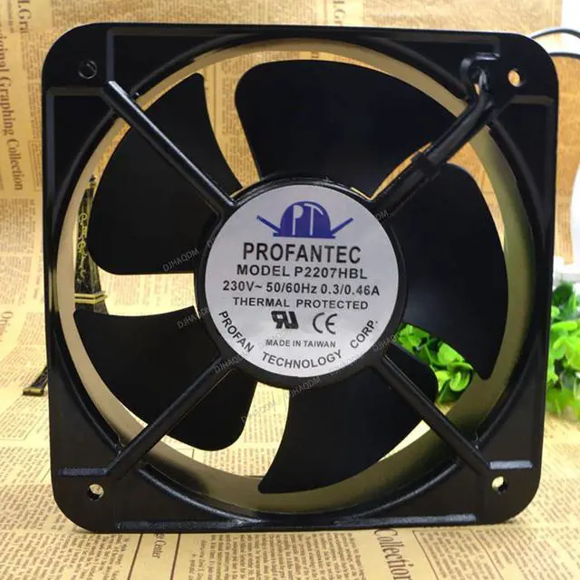 Alt view image 2 of 5 - Compatible for PROFANTEC P2207HBL 230V 0.3-0.46A 20572 20cm2-Wire Cooling Fan