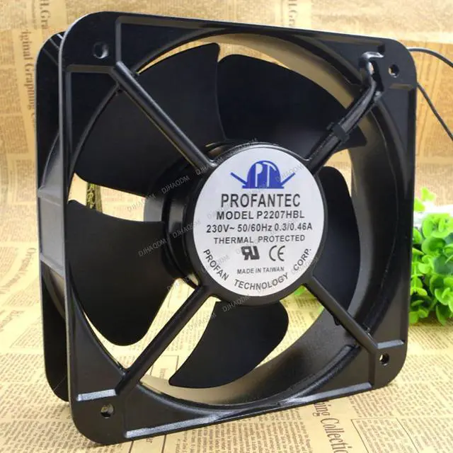 Alt view image 3 of 5 - Compatible for PROFANTEC P2207HBL 230V 0.3-0.46A 20572 20cm2-Wire Cooling Fan