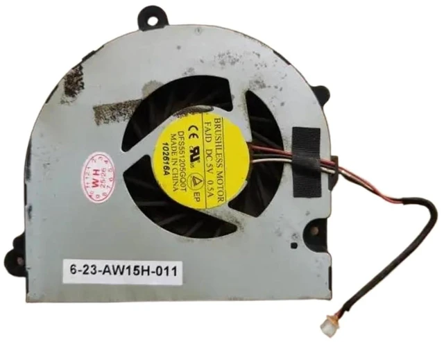 Alt view image 2 of 2 - Cooler for Clevo W150 W150HRM W170 Earth P370 P370EM CPU Cooling Fan 6-23-AW15H-010 DFS551205GQOT FAJD Fans Heatsin