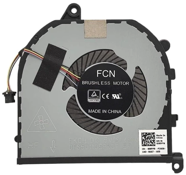 Main image of 008YY9 for XPS 15 9570 Precision 5530 Laptop CPU Cooling Fan Cooler Fan 08YY9 CN-008YY9