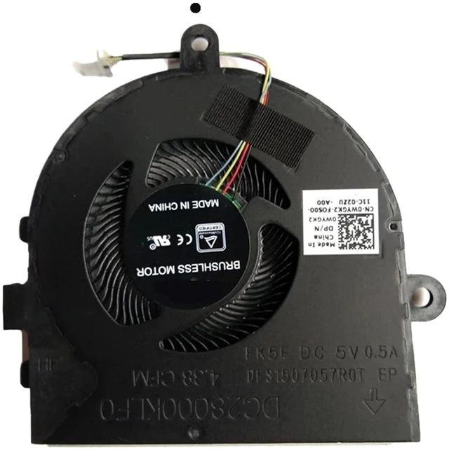 Main image of CPU Cooling Fan Cooler for 3480 Inspiron 3481 5493 Latitude 3490 0WYGK2 DFS1507057ROT FK5F Heatsink
