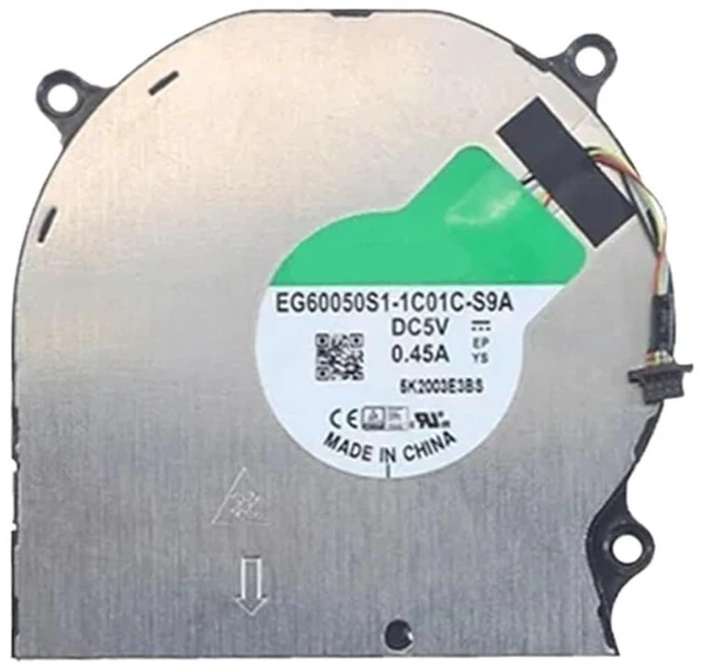 Alt view image 4 of 4 - CPU Cooling Fan for MateBook 13 14 HNL-WFQ9 WDQ9 WFP9 EG60050S1-1C01C-S9A DC5V 4-Pin Cooler Fans