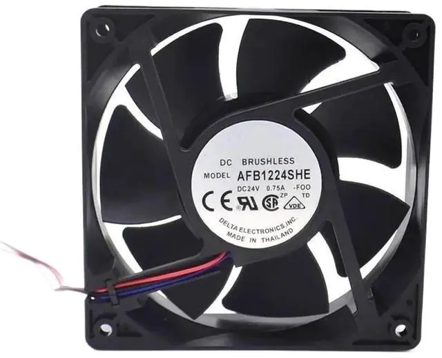 Main image of 1pc AFB1224SHE 12038 120mm 24V 0.75A Cooling Fan Dual Ball Wind Capacity Inverter for 120 * 120 * 38mm