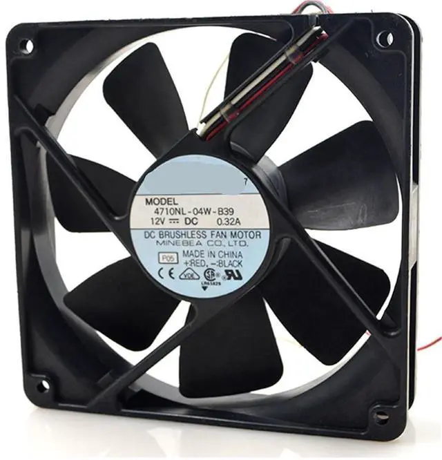 Alt view image 3 of 5 - 1pc for 4710NL-04W-B39 12V 0.32A 3800RPM 12cm 12025 120x120x25mm Double Ball Bearing Cooling Fan