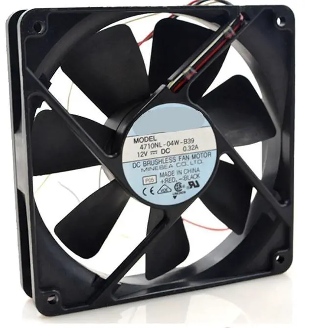 Alt view image 2 of 5 - 1pc for 4710NL-04W-B39 12V 0.32A 3800RPM 12cm 12025 120x120x25mm Double Ball Bearing Cooling Fan
