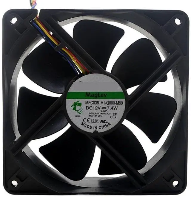 Main image of for MFC0381V1-Q000-M99 12V 7.4W 0.62A 3000RBM 12cm 12038 120x120x38mm Magnetic Hydraulic Bearing Cooling Fan