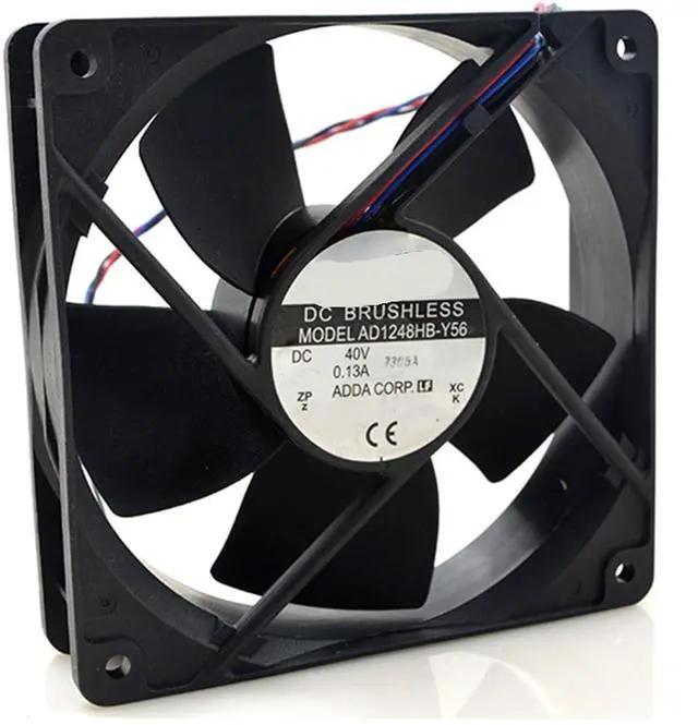Alt view image 2 of 5 - 1pc for AD1248HB-Y56 40V 0.13A 3 Wires 12cm 12032 120x120x32mm Double Ball Bearing Cooling Fan