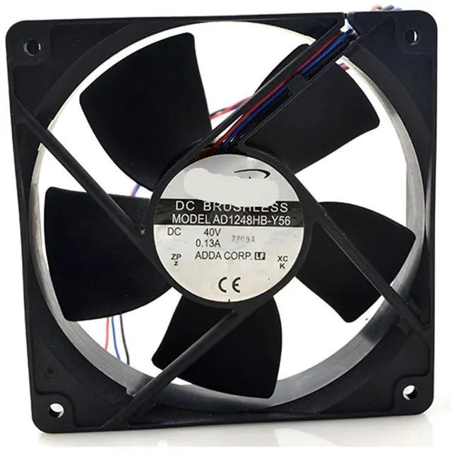 Alt view image 3 of 5 - 1pc for AD1248HB-Y56 40V 0.13A 3 Wires 12cm 12032 120x120x32mm Double Ball Bearing Cooling Fan