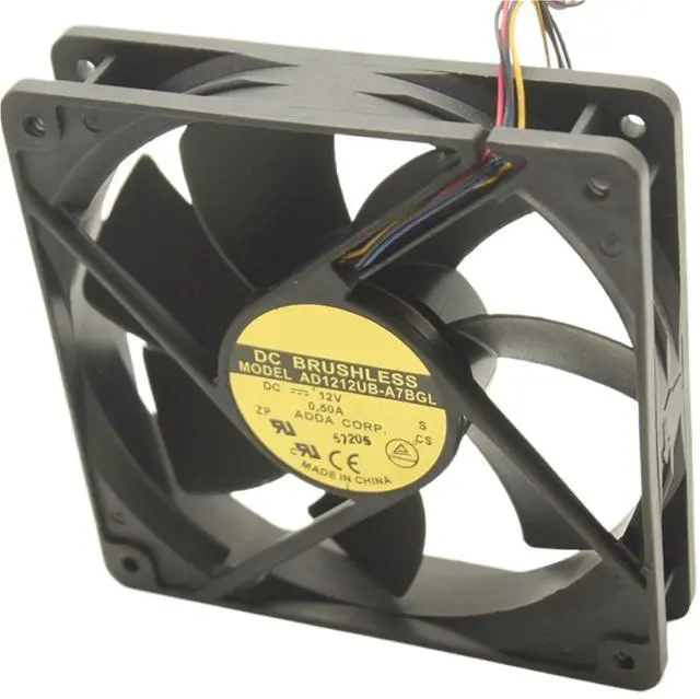 Alt view image 2 of 2 - 1pc for AD1212UB-A7BGL 12V 0.5A 6W 2500RPM 12cm 12025 120x120x25mm Double Ball Bearing Cooling Fan