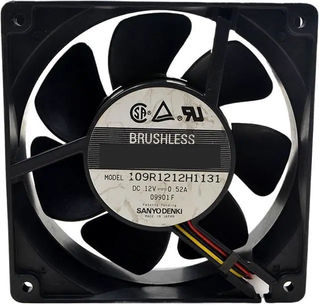 Main image of 1pc for 109R1212H1131 12V 0.52A 6.24W 3900RPM 12cm 12038 120x120x38mm Frequency Converter Cooling Fan
