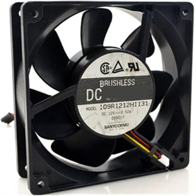 Alt view image 3 of 5 - 1pc for 109R1212H1131 12V 0.52A 6.24W 3900RPM 12cm 12038 120x120x38mm Frequency Converter Cooling Fan