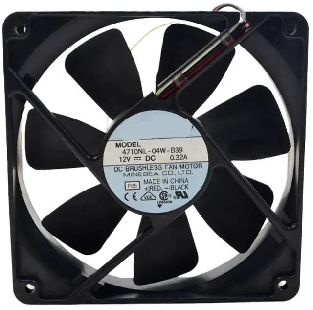 Main image of 1pc for 4710NL-04W-B39 12V 0.32A 3800RPM 12cm 12025 120x120x25mm Double Ball Bearing Cooling Fan