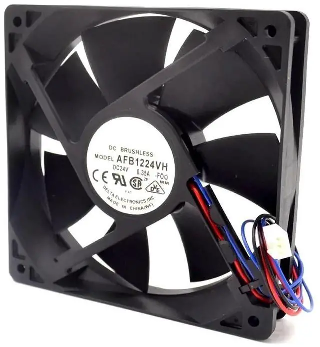 Alt view image 4 of 4 - 1pc AFB1224VH-FOO 12cm 120mm 24V 0.35A 12025 high-end Dual Ball Bearing Cooling Fan Drive for 120 * 120 * 25mm