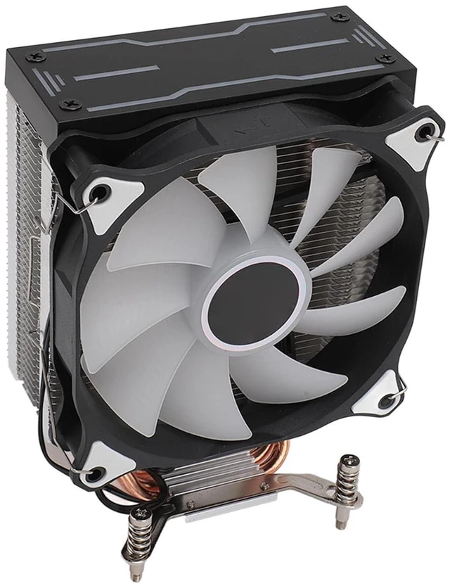 Alt view image 2 of 7 - POENVFPO Efficient RGB CPU Cooling Fan for Backplate Motherboards, Silent 3 Pin CPU Cooler with RGB Light Effect
