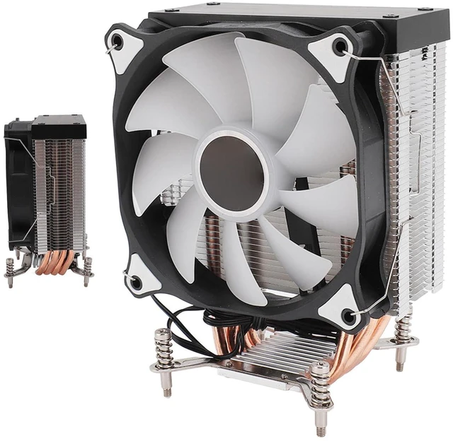 Alt view image 5 of 7 - POENVFPO Efficient RGB CPU Cooling Fan for Backplate Motherboards, Silent 3 Pin CPU Cooler with RGB Light Effect