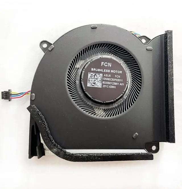 Alt view image 3 of 6 - Replacement CPU+GPU Cooling Fan for Asus G713PV G713PU G713PI RTX4060 RTX4070 Series 13NR0C50P01011 13NR0C50P02011 DFSCL42P06593Q FQLP DFSCL42P16593Q FQLN 12V 0.6A
