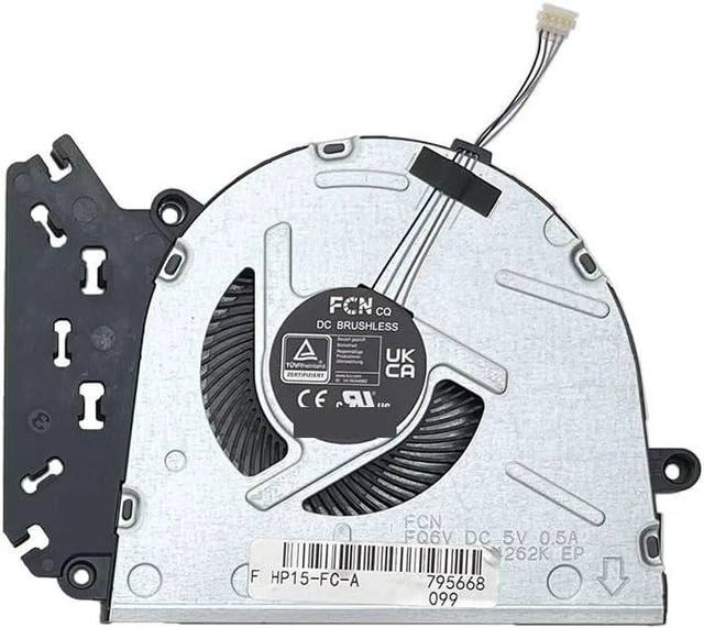 Alt view image 3 of 3 - CPU Cooling Fan for HP 250 255 G10 TPN-Q287 15-fc 15z-fc000 fc0083au fc0082au fc0106au Laptop Cooler Radiator N38474-001 N38472