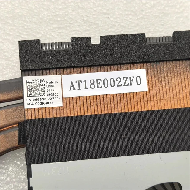 Alt view image 4 of 4 - 06G8G0 for 15 R2 Laptop CPU Cooling Fan with Heatsink GPU Cooler Fan 6G8G0 CN-06G8G0 AT18E002ZF0