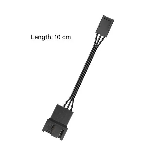 Alt view image 7 of 7 - 4Pin PWM to 3Pin Standard Fan Adapter Cable PWM Fan Temperature Control Cable for Desktop PC 4-Pin/3-Pin Cooling Fan Cable (5 Pack)