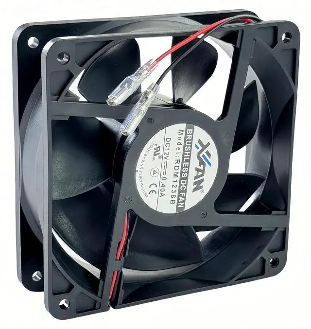 Alt view image 3 of 7 - for RDM1238B Chassis Cooling Fan DC12V 0.40A 120mm 12038 120×120×38mm 2 Wire Brushless Inverter Cooling Fan