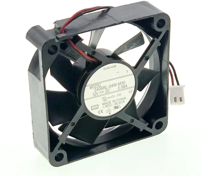 Alt view image 3 of 7 - New Cooling Fan for 2406RL-04W-M30 DC 12V 0.08A 60mm 6015 Size: 60x60x15mm, 2-Wire Silent Cooling Fan.