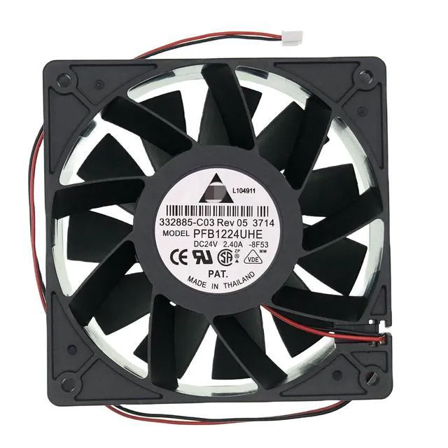 Main image of for PFB1224UHE DC BRUSHLESS Fan, DC 24V 2.40A 12CM Size :120×120×38mm,2-pin 2-Wire Inverter Cooling Fan.
