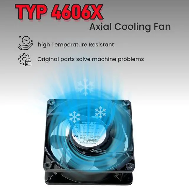 Alt view image 4 of 7 - for PAPST TYP 4606X 115V 50/60Hz 120MM 20W 12038 All-Metal high Temperature Resistant Cooling Fan